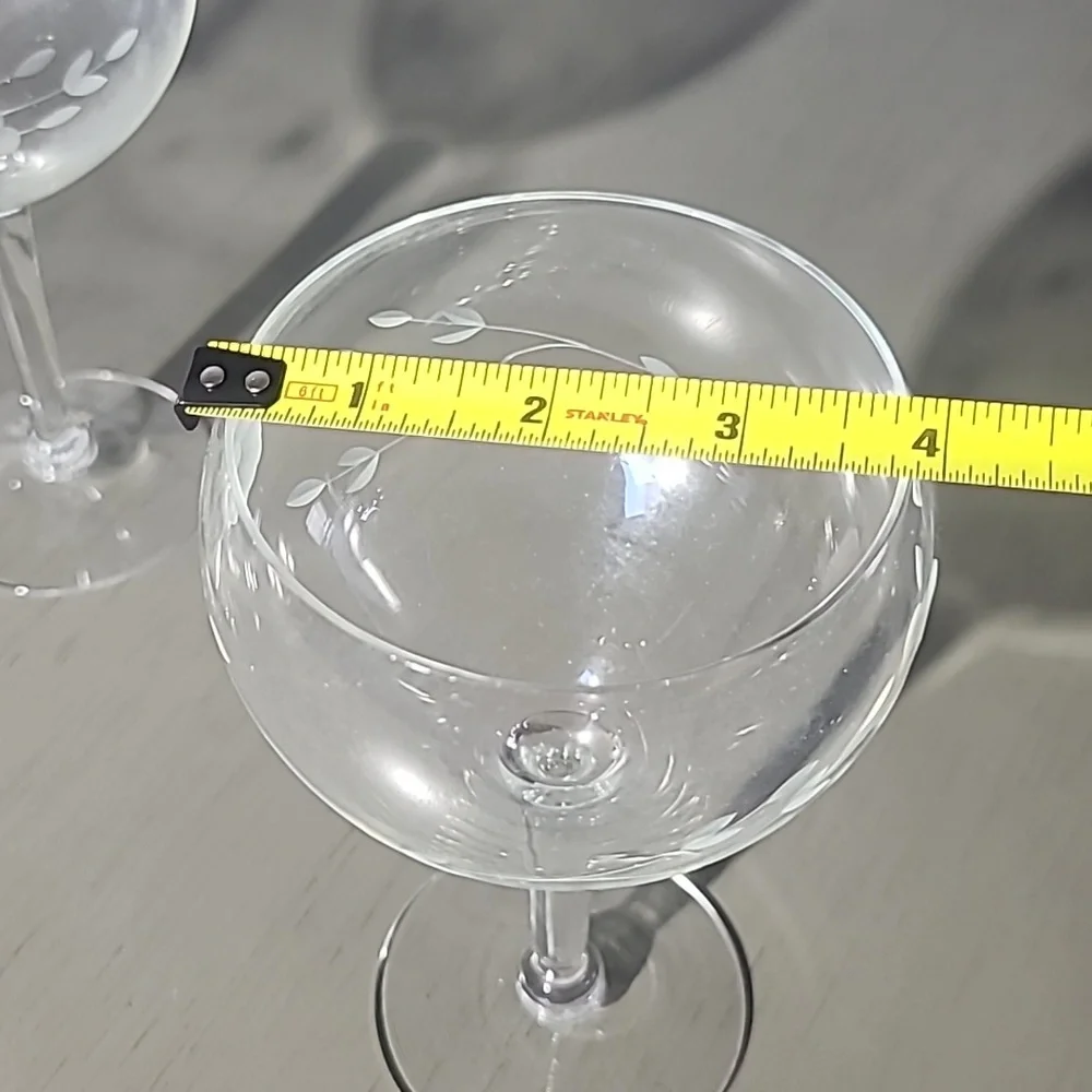 Princess House Crystal Herritage Pattern Gobblets Set Of 4